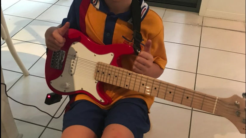Little man ready to rock!